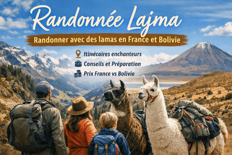 Randonnée Lajma avec lamas en France et Bolivie : itinéraires, conseils et tarifs