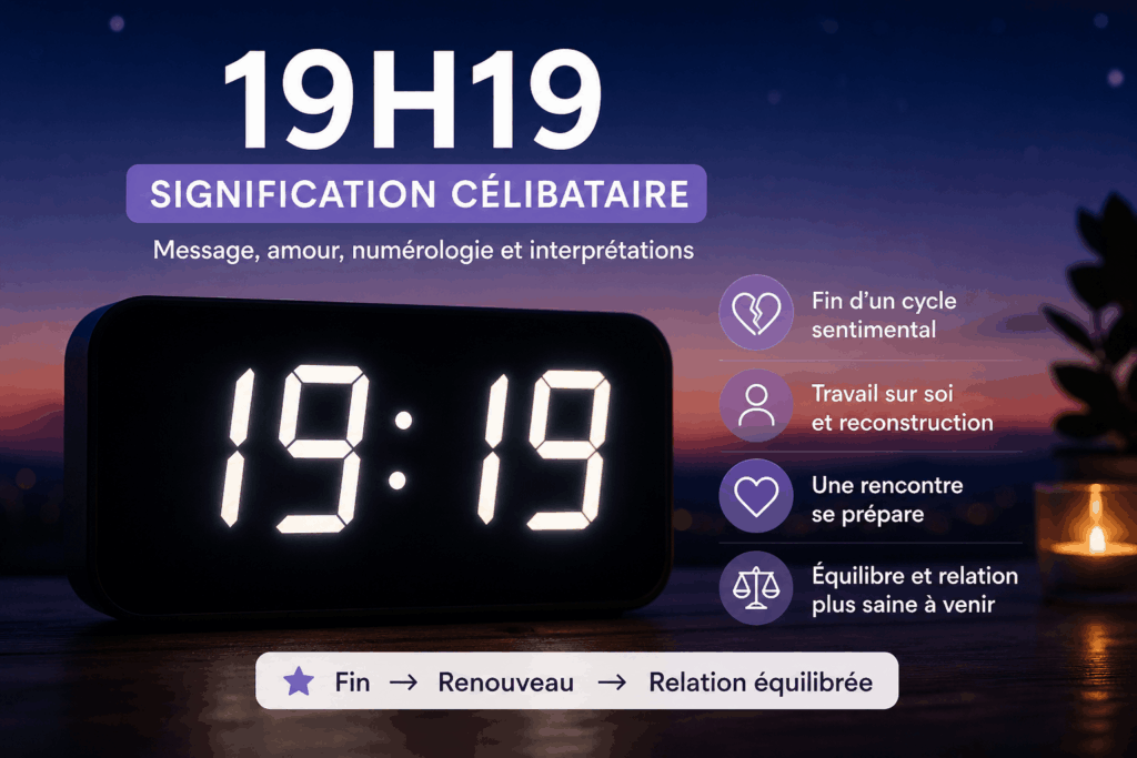 Exemple de 19h19 signification célibataire